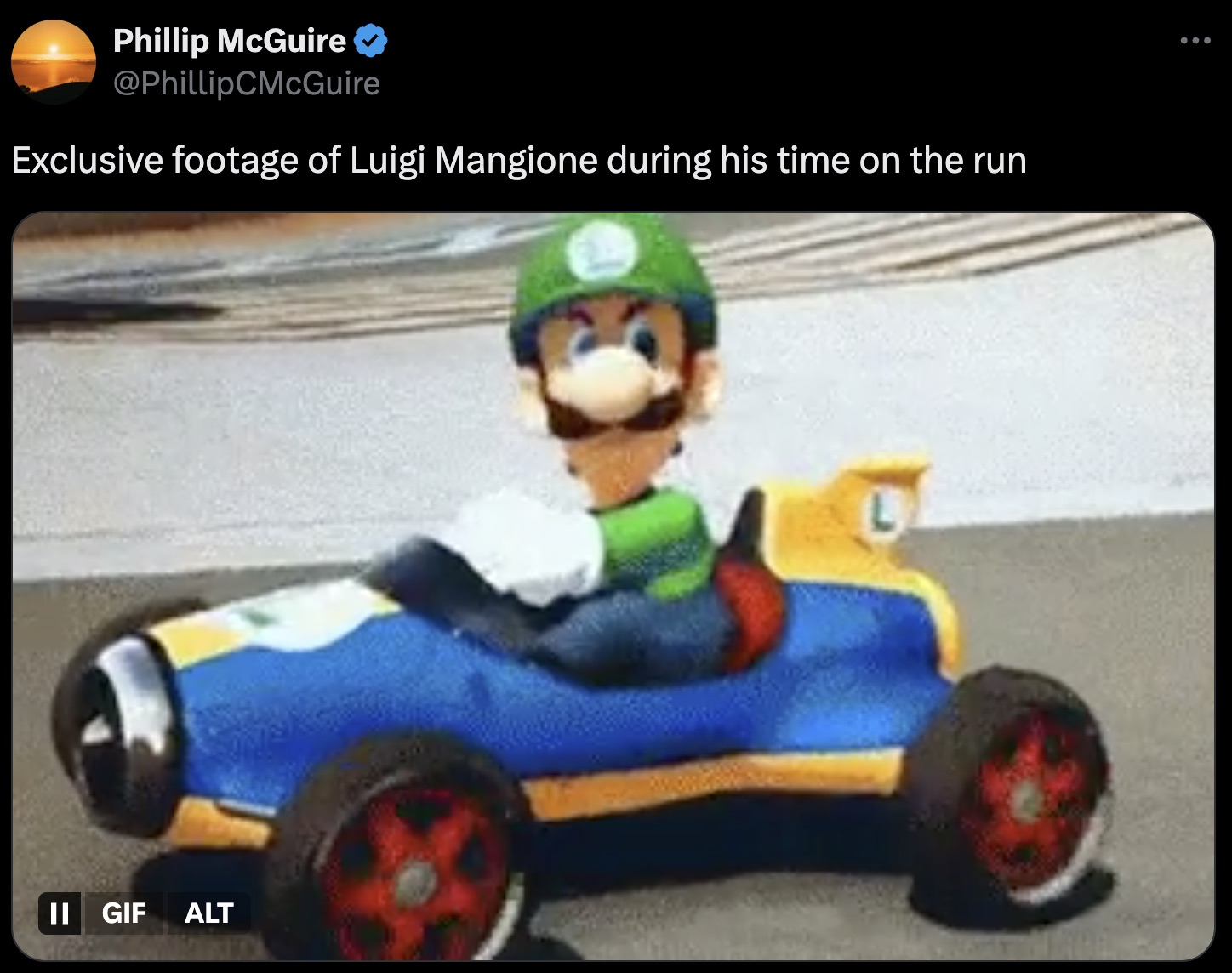 luigi death stare - Phillip McGuire Exclusive footage of Luigi Mangione during his time on the run Ii Gif Alt